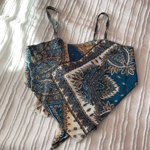 Bandana crop top. Reversible. Worn once. Great condition.